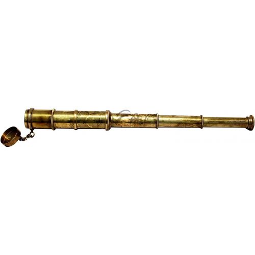  [아마존베스트]MAH 16 Brass Ship Telescope Stempunk Gift Handheld Pirate Brass Spyglass Telescope Home Decor Pirate Captain Boat. C-3268