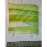/MAILimitedWorks Green, white with blue streak Soap Dish