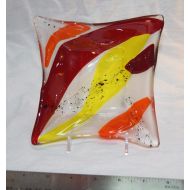 MAILimitedWorks Red-Orange_Yellow Transparent Square Dish