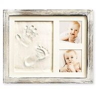 [아마존 핫딜]  [아마존핫딜]MAINEVENT Baby Hand and Footprint Kit in Rustic Farmhouse Frame, a Baby Registry Must Have - Baby Handprint Kit, Baby Footprint Kit, Baby Nursery Decor (Gray)