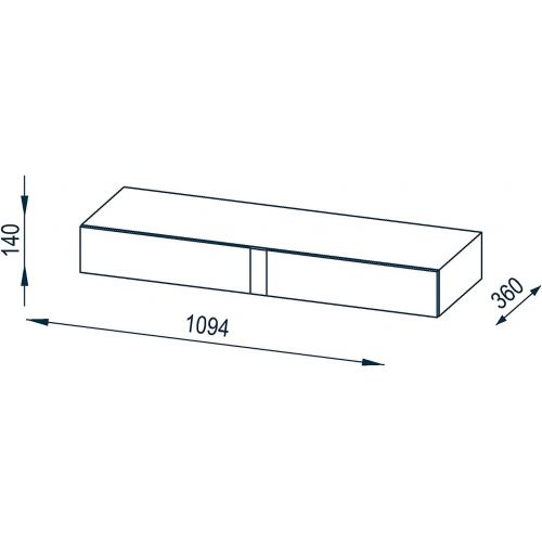  MAJA MAbel MAJA Moebel 9936 0000 Sound System for Soundconcept Models, Wood, 109.40 x 14 x 36 cm