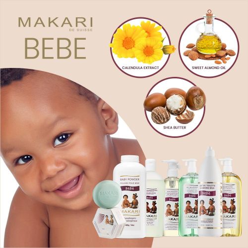  Makari Baby Cleansing Milk 33.8 fl. Oz.  Soothing, Moisturizing Bath Time Body Wash  Gentle, Non-Irritating Formula Hydrates, Softens, Heals & Protects Delicate Skin  Includes E