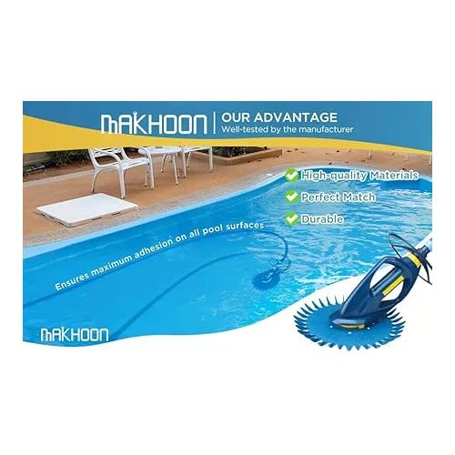  MAKHOON 4 Pieces Pool Cleaner Replacements Include W70329 Pool Cleaner Finned Seal W69698 Pool Cleaner Diaphragm W70327 Foot Pad Compatible with Zodiac Baracuda G2, G3, G4 Replace W69721 W72855