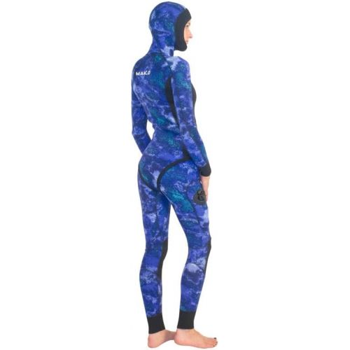  Spearguns Womens Spearfishing Wetsuit Yamamoto 3D Ocean Blue Camo 3mm 2 Piece