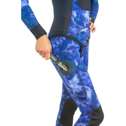  Spearguns Womens Spearfishing Wetsuit Yamamoto 3D Ocean Blue Camo 3mm 2 Piece