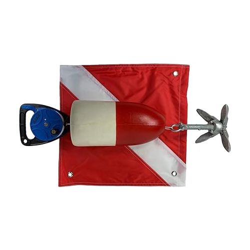  Spearguns Buoy Style Marker Float | Includes Utility Reel and Folding Anchor