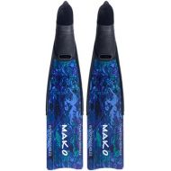 Competition Freediving Spearfishing Scuba Diving Fins | 3D Blue Camo