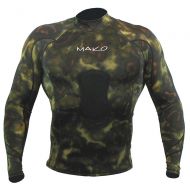 MAKO Spearguns Wetsuit Shirt Spearfishing Green Camouflage Lycra Long Sleeve - 1.5mm