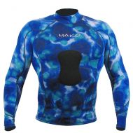 MAKO Spearguns Wetsuit Shirt Spearfishing Blue Camouflage Lycra Long Sleeve - 1.5mm