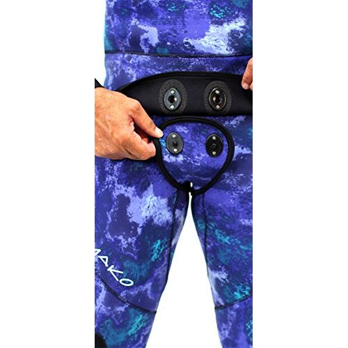  MAKO Spearguns Spearfishing Wetsuit 3mm 2 Piece Yamamoto Camo Blue Water