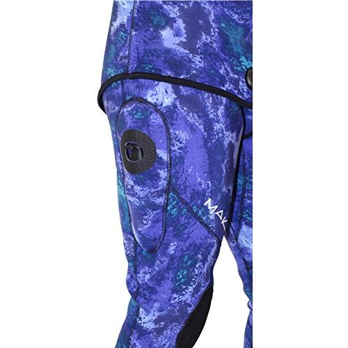  MAKO Spearguns Spearfishing Wetsuit 3mm 2 Piece Yamamoto Camo Blue Water