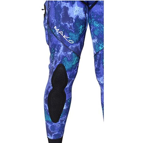  MAKO Spearguns Spearfishing Wetsuit 3mm 2 Piece Yamamoto Camo Blue Water