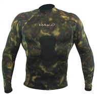 MAKO Spearguns Wetsuit Shirt Spearfishing Green Camouflage Lycra Long Sleeve - 1.5mm