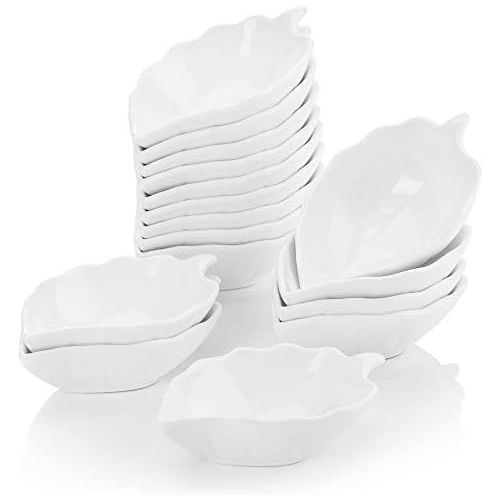  Besuchen Sie den MALACASA-Store MALACASA, Serie Ramekin.Dish, 16er Set SUPER Mini 4,5/11,5 * 7 * 3cm Dessertschale Porzellan Snack Vorspeise Nachtisch Schalchen Dekoschale