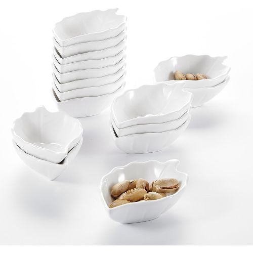  Besuchen Sie den MALACASA-Store MALACASA, Serie Ramekin.Dish, 16er Set SUPER Mini 4,5/11,5 * 7 * 3cm Dessertschale Porzellan Snack Vorspeise Nachtisch Schalchen Dekoschale