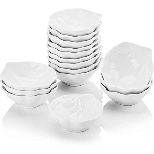  Malacasa, Ramekin series, porcelain dessert bowls, tapas finger food starter dessert bowls, decorative bowls