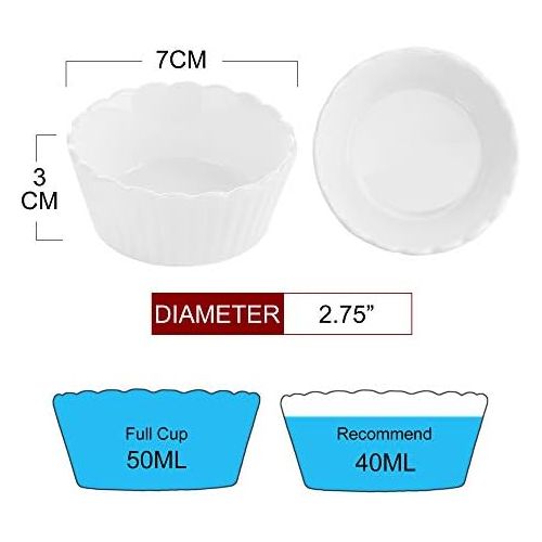  Malacasa, Ramekin series, porcelain dessert bowls, tapas finger food starter dessert bowls, decorative bowls