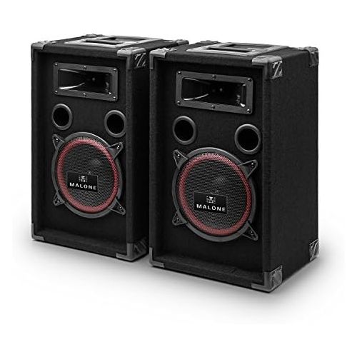  [아마존베스트]-Service-Informationen Pair of Malone, PW-1022, 3-way box, PA speaker pair, 3-way system, 10 inches, 1600 W, 500 W, impedance: 8 ohms, suitable for transportation.