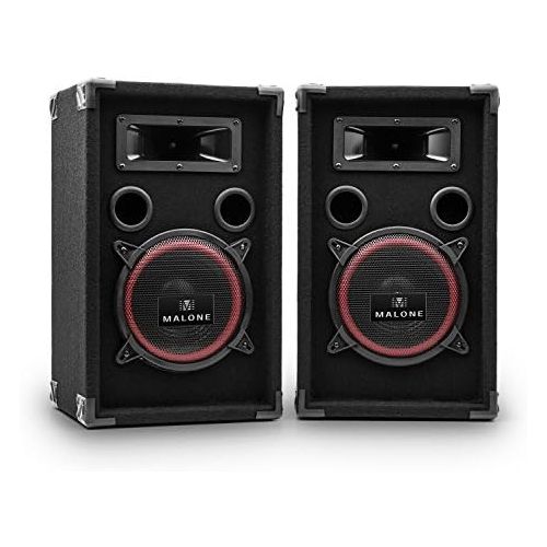  [아마존베스트]-Service-Informationen Pair of Malone, PW-1022, 3-way box, PA speaker pair, 3-way system, 10 inches, 1600 W, 500 W, impedance: 8 ohms, suitable for transportation.