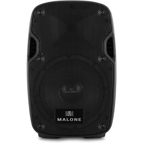  [아마존베스트]-Service-Informationen Pair of Malone PW-2908A Active 300 Watt RMS PA Speaker Pair (per box with 20 cm (8 inch) woofer, 2x 150 W power, t XLR and jack microphone inputs) Black