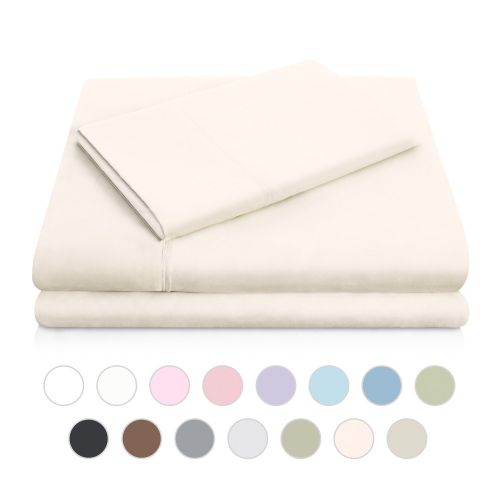  MALOUF Woven Double Brushed Microfiber Super Soft Luxury Bed Sheet Set - Wrinkle Resistant - Split Cal King Size - Ivory