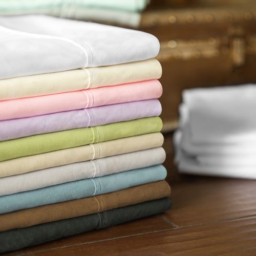  MALOUF Woven Double Brushed Microfiber Super Soft Luxury Bed Sheet Set - Wrinkle Resistant - Split Cal King Size - Ivory