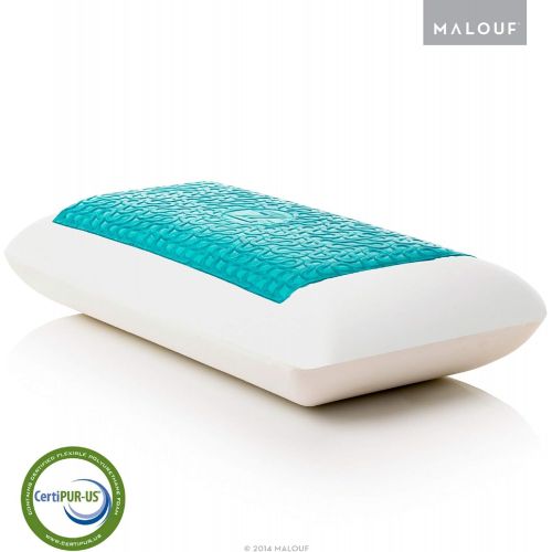  MALOUF Z DOUGH Memory Foam + Liquid Z Gel Pillow - Tencel Removable Cover - 5 Year U.S. Warranty - King - High Loft