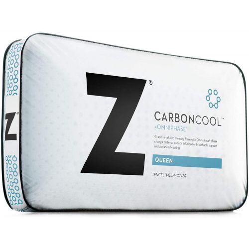  MALOUF Z CARBONCOOL Plus OMNIPHASE Phase Change Material Memory Foam Pillow - Continual Temperature Regulation with Cool Surface - Travel