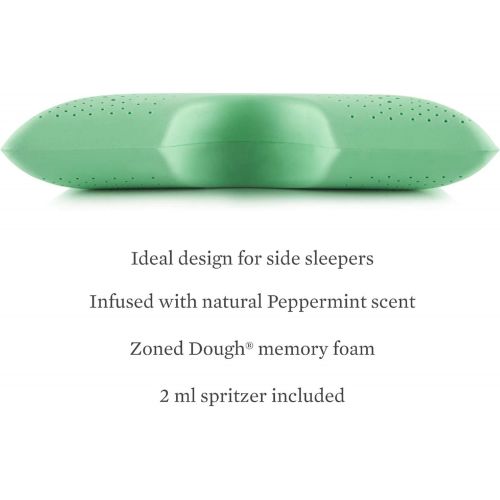  MALOUF Z Shoulder Zoned Dough Memory Foam Pillow - Infused with Chamomile Scent - Aromatherapy Spritzer Included - Premium Tencel Cover - 5 Year U.S. Warranty - Mid Loft - Queen