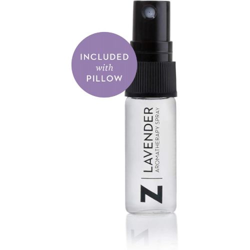  MALOUF Z Zoned Dough Memory Foam Pillow Infused with Real Lavender - Natural Lavender Oil Aromatherapy Pillow Spray Included - Queen