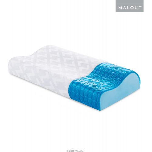  MALOUF Z Gel Infused DOUGH Memory Foam Contour Pillow with Liquid Z GEL Packet - 5 Year U.S. Warranty - King