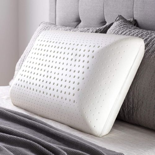  MALOUF Z Zoned Dough Memory Foam Pillow with Tencel Removable Cover - Mid Loft - Plush - Queen