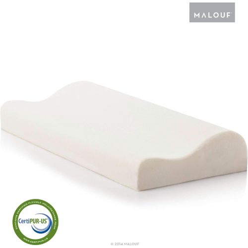  MALOUF Z Memory Foam Contour Pillow - Removable Tencel Cover - Queen