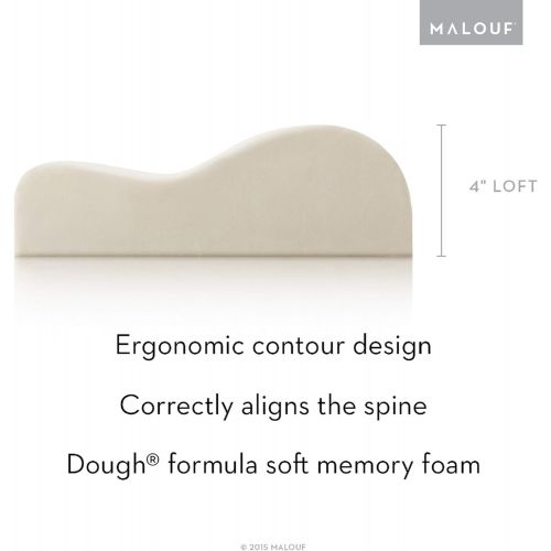  MALOUF Z Memory Foam Contour Pillow - Removable Tencel Cover - Queen