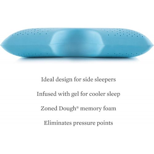  MALOUF Z Shoulder Zoned Dough Memory Foam Pillow - Gel Infused - Premium Tencel Cover - 5 Year U.S. Warranty - Mid Loft - King