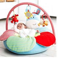MALak Multifunctional Baby Inflatable Sofa Game pad Blue Hippo with Bracket Toy Baby Play mat with Mobile Toy