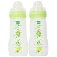 [아마존베스트]MAM Baby Bottles for Breastfed Babies, MAM Baby Bottles, Unisex, 11 Ounces, 2-Count