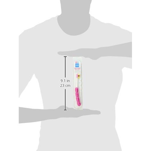  [아마존베스트]MAM Baby Toothbrush, First Brush, Girl, 6+ Months, 1-Count