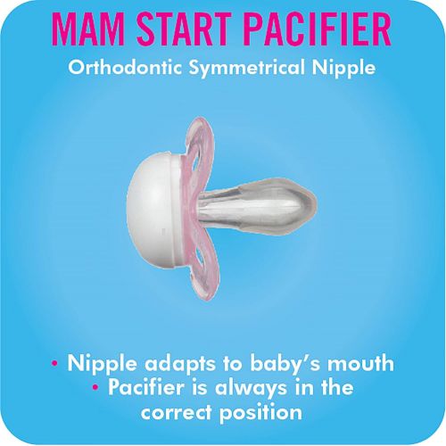  [아마존베스트]MAM Pacifiers, Newborn Pacifier, Best Pacifier for Breastfed Babies, ‘Start’ Design Collection, Boy, 2-Count