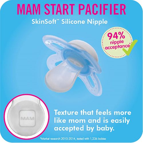  [아마존베스트]MAM Pacifiers, Newborn Pacifier, Best Pacifier for Breastfed Babies, ‘Start’ Design Collection, Boy, 2-Count