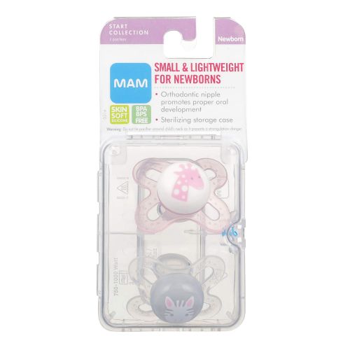  [아마존베스트]MAM Pacifiers, Newborn Pacifier, Best Pacifier for Breastfed Babies, ‘Start’ Design Collection, Girl, 2-Count