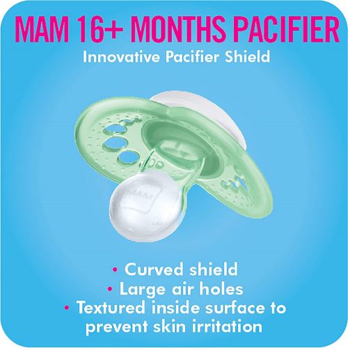  [아마존베스트]MAM Pacifiers, Baby Pacifier 16+ Months, Best Pacifier for Breastfed Babies, ‘Camo’ Camouflage Designs,...