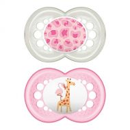 [아마존베스트]MAM Pacifiers, Baby Pacifier 16+ Months, Best Pacifier for Breastfed Babies, ‘Animal Design Collection, Girl, 2-Count