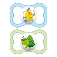 [아마존베스트]MAM Sensitive Skin Pacifiers, Baby Pacifier 6+ Months, Best Pacifier for Breastfed Babies, Air Design Collection, Boy, 2-Count