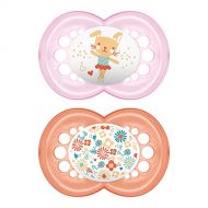 [아마존베스트]MAM Pacifiers, Baby Pacifier 6+ Months, Best Pacifier for Breastfed Babies, ‘Pearl Design Collection, Girl, 2-Count