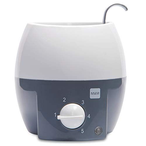  MAM Babykosterwarmer, Babykostwarmer fuer Babyflaschen und Babynahrung, Flaschenwarmer mit automatischer Temperaturkontrolle und UEberhitzungsschutz, grau