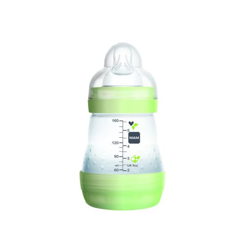  MAM Baby Bottle Sterilizer, Microwave Steam Baby Bottle Sterilizer with MAM 5 oz. Anti-Colic Baby Bottle and Nipple Tong, 3-Count