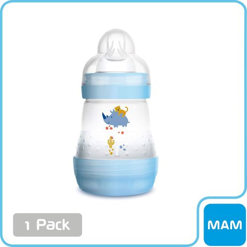  MAM Easy Start Anti-Colic Bottle 5 oz (1-Count), Baby Essentials, Slow Flow Bottles with Silicone Nipple, Baby Bottles for Baby Boy
