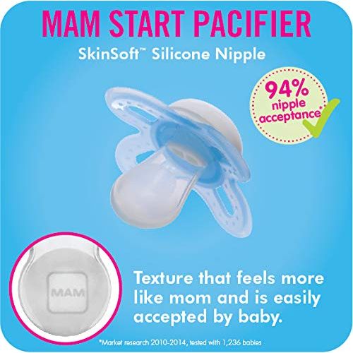  MAM Infant Basics Newborn Gift Set (9-count), Includes Easy Start Anti Colic MAM Baby Bottles, Pacifier, Baby Bottle Brush, From Newborn to 2+ Months, White