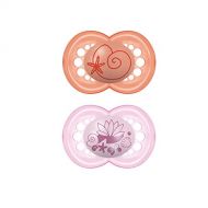 MAM Pacifiers, Baby Pacifier 6+ Months, Best Pacifier for Breastfed Babies, ‘Pearl Design Collection, Girl, 2-Count